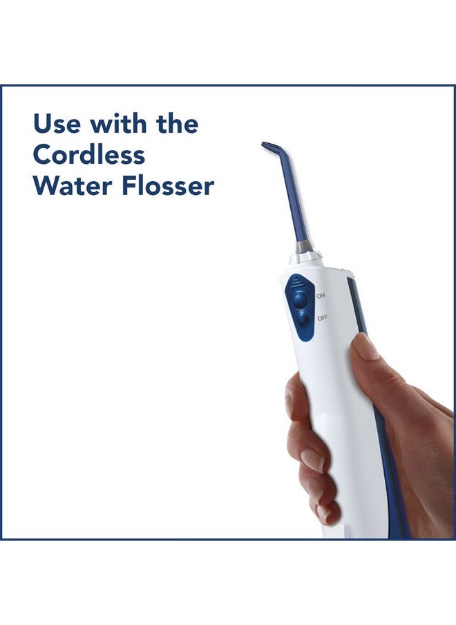 Waterpik Genuine Precision Low-Flow Tips Replacement for the WP-360 Cordless Handheld Water Flosser (Formerly Classic Jet) Refill Heads Nozzles JT-360E, 2 Count, Blue