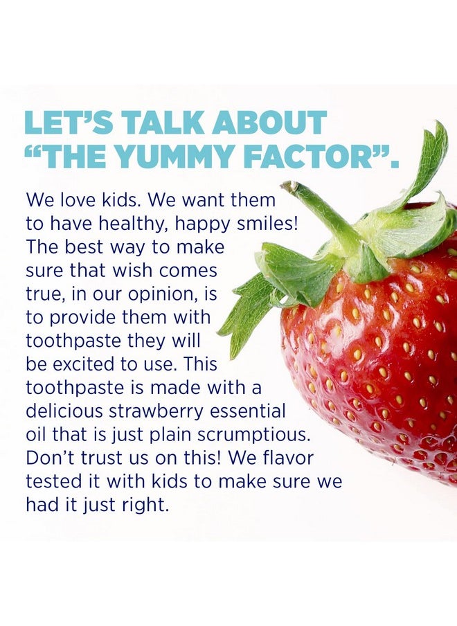 Lumineux Dentist Formulated Kids Toothpaste, Strawberry Flavor & Unicorn Approved - Certified Non-Toxic, Fluoride Free & SLS Free - 3.75 Oz