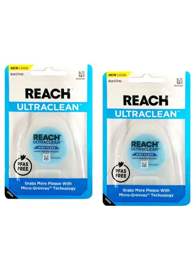 REACH Ultraclean Mint Floss 30 Yards (Pack of 2)