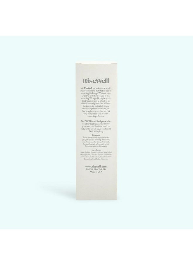 RiseWell Mineral Unflavored Toothpaste - Hydroxyapatite Flavorless Toothpaste - Made in The USA, Sensitive Teeth Whitening, No Added Fluoride, SLS-Free - Made by Dentists, 3.4 Oz