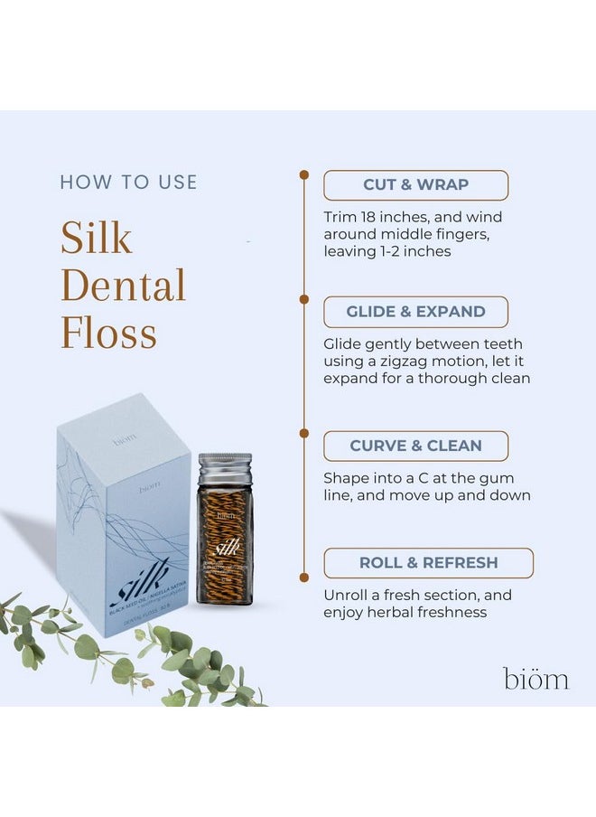 Silk Expanding Dental Floss - Nigella Sativa, Eucalyptus, Cruelty-Free, Sustainable Packaging