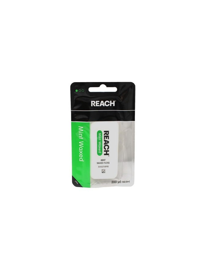Reach Dental Floss, Waxed, Mint, 200 Yard (Pack of 2)