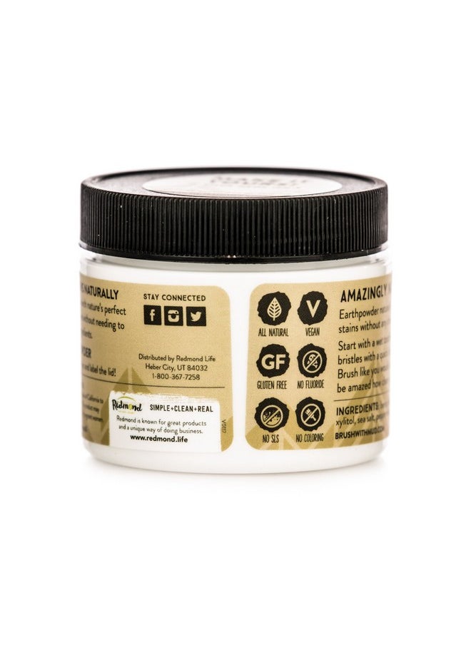 Redmond Earthpowder, All Natural Tooth and Gum Powder Bentonite Clay, Peppermint