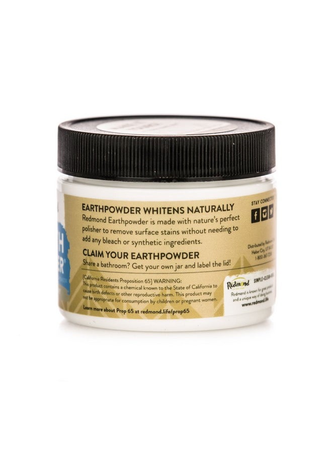 Redmond Earthpowder, All Natural Tooth and Gum Powder Bentonite Clay, Peppermint