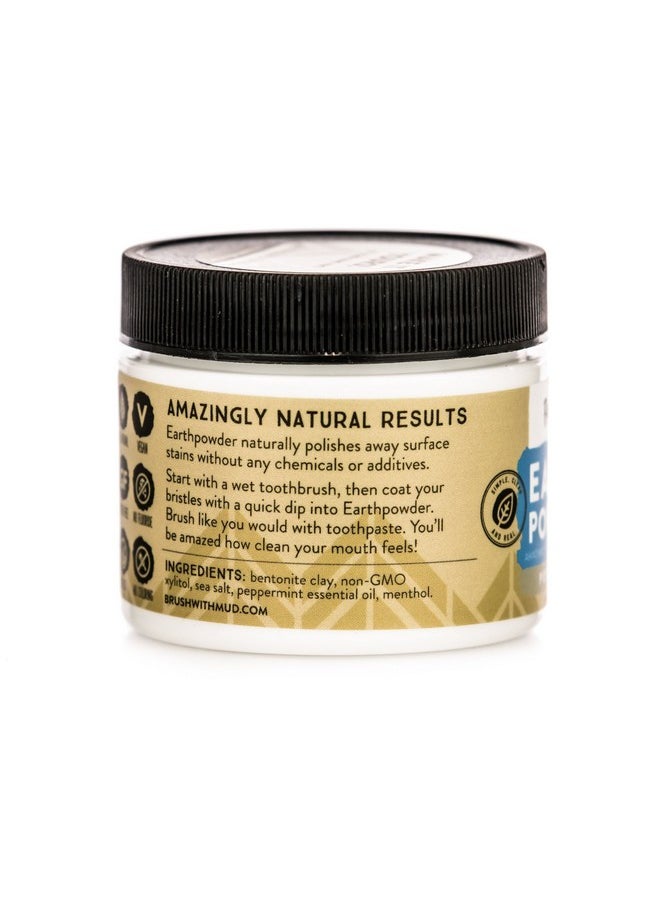 Redmond Earthpowder, All Natural Tooth and Gum Powder Bentonite Clay, Peppermint