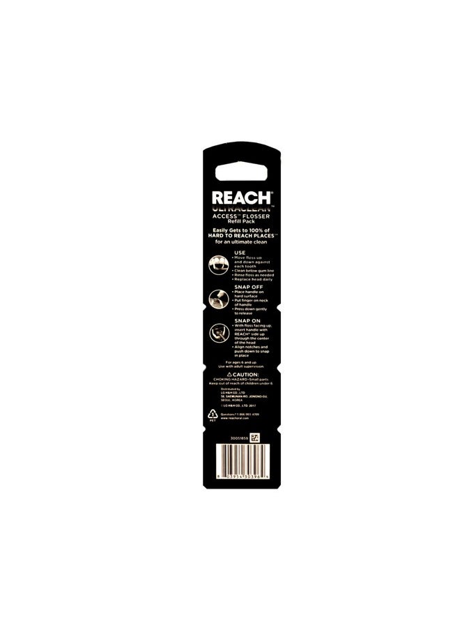 REACH Ultraclean Access Flosser Unflavored Disposable Heads, 28 Count