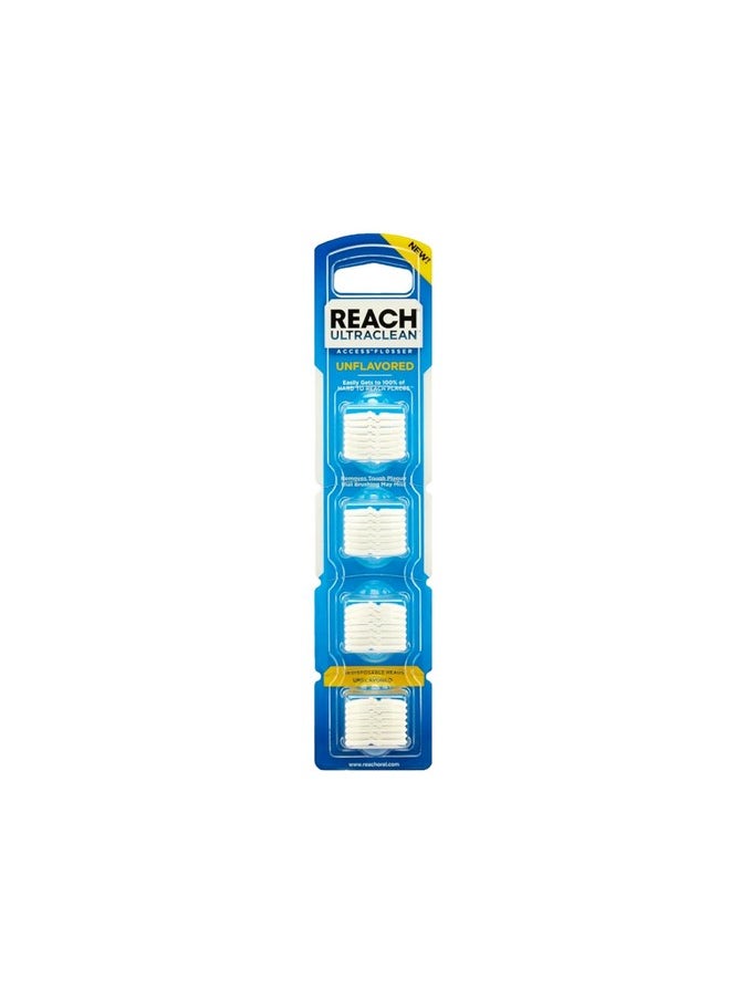 REACH Ultraclean Access Flosser Unflavored Disposable Heads, 28 Count