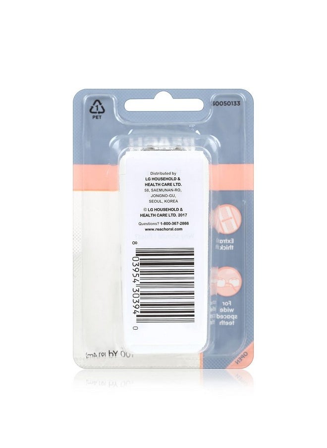 Reach Dentotape Waxed Dental Floss with Extra Wide Cleaning Surface for Large Spaces between Teeth, Unflavored, 100 Yards (Pack of 3)