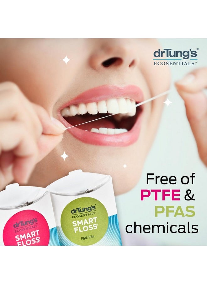 DrTung's Smart Floss, 30 yds, Dental Floss - Natural Cardamom Flavor Colors May Vary (3 Pack)