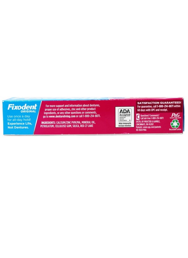 Fixodent Original Denture Adhesive Cream-2.4 oz, 4 pk