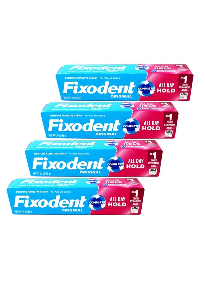 Fixodent Original Denture Adhesive Cream-2.4 oz, 4 pk
