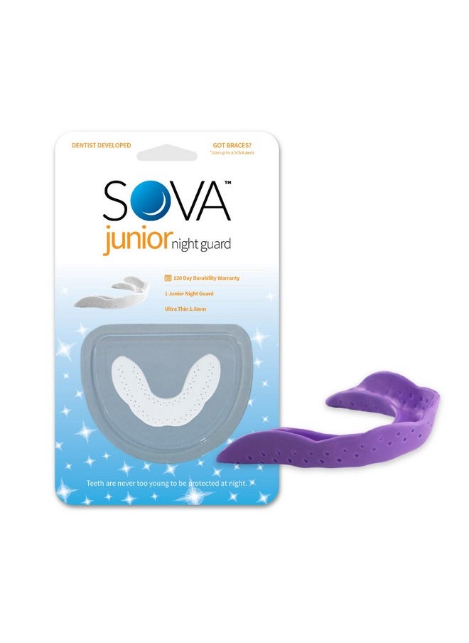 SOVA Junior Night Guard, Purple Punch - 1.6mm Thin - Custom-Molded Fit - Protects Against Nighttime Teeth Grinding & Clenching - FSA/HSA Eligible - Odor & Taste Free - Remoldable Up to 20 Times