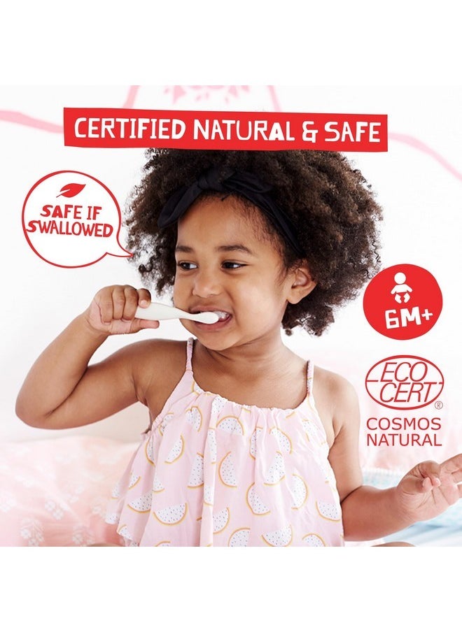 Jack N' Jill Natural Toddler Toothpaste for Baby, Kids and Infants 6 Months & Up, Fluoride Free Training Toothpaste for Toddlers 1-3 (1.76 Fl Oz (Pack of 2), Strawberry)