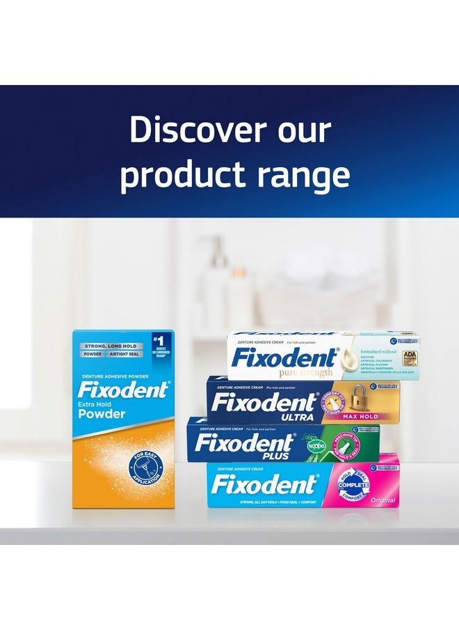 Fixodent Complete Original Denture Adhesive Cream, 2.4 oz, 3 Pack (Packaging May Vary)