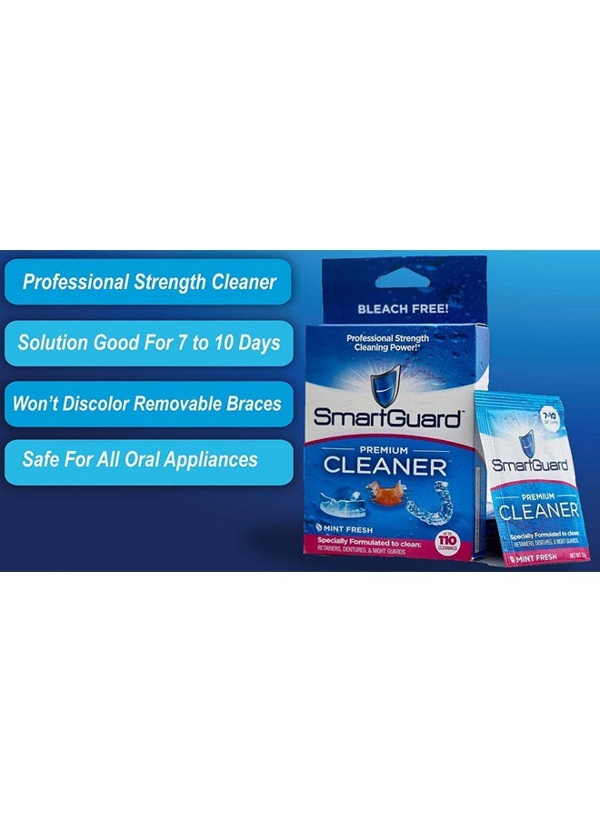 SmartGuard Premium Cleaner Crystals -(110 Cleanings)- Removes Stain, Plaque & Bad Odor from Dentures, Clear Braces, Mouth Guard, Night Guard & Retainers.