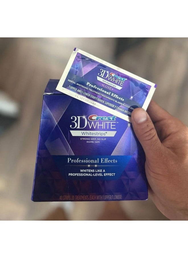 Crest 3D No Slip Whitestrips Professional Effects Teeth Whitening Kit 20 ea