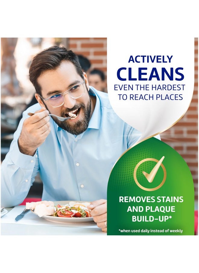 Polident Overnight Whitening Antibacterial Dental Appliance Cleanser Tablets, 90 Count (2 Pack)