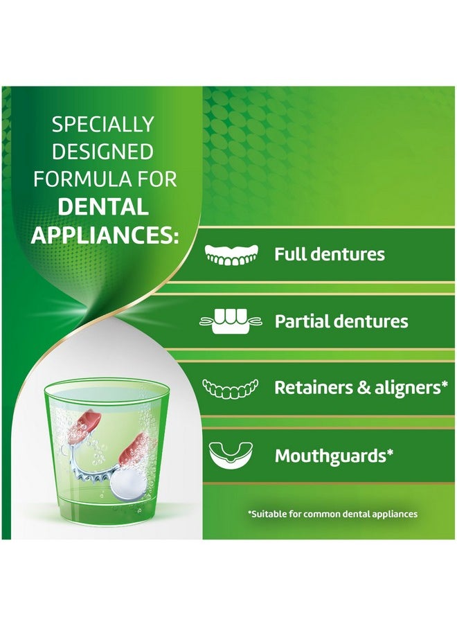 Polident Overnight Whitening Antibacterial Dental Appliance Cleanser Tablets, 90 Count (2 Pack)