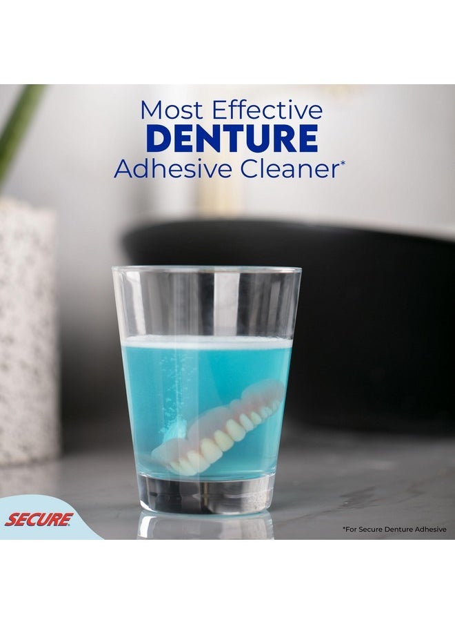 Secure Daily Cleansing Tablets - pH 9 Formula Thoroughly Cleans Dentures - FSA & HSA Approved - Removes Odors, Stains & Germs - For Dentures, Nightguards, Retainers & Partials - 32 Tablets (1 Pack)