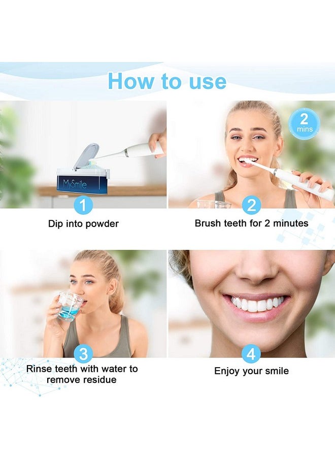 MySmile Teeth Whitening Powder for Tooth Whitening, Toothpaste Natural Powder Teeth Whitener, Enamel Safe Whitening Tooth Cleaning Powder, Tooth Stain Remover and Polisher, Fresh Mint