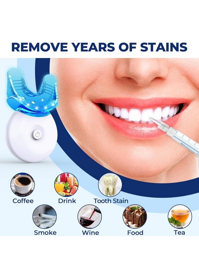 Premium Teeth Whitening Kit with 5 LED Laser Light, Safe for Sensitive Teeth, Soft Duplex Silicone Mouth Guard Free Teeth Shade Guide