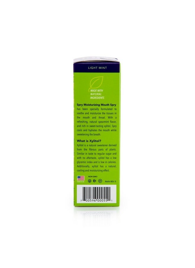 Spry Xylitol Moisturizing Bad Breath Mouth Spray, Bad Breath Treatment Oral Breath Spray with Natural Spearmint, 4.5 fl.oz (Pack of 1)