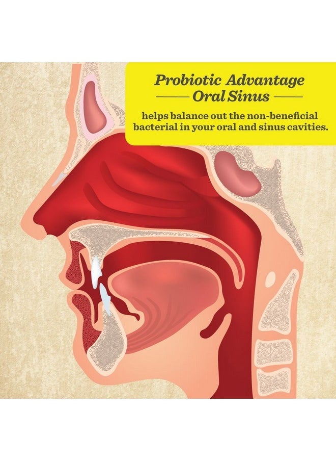 Healthy Directions Dr. David Williams' Probiotic Advantage Oral Sinus Probiotics for Your Mouth, Teeth, and Gums, Sugar-Free, Natural Cinnamon Flavor, 50 Lozenges (50-Day Supply)