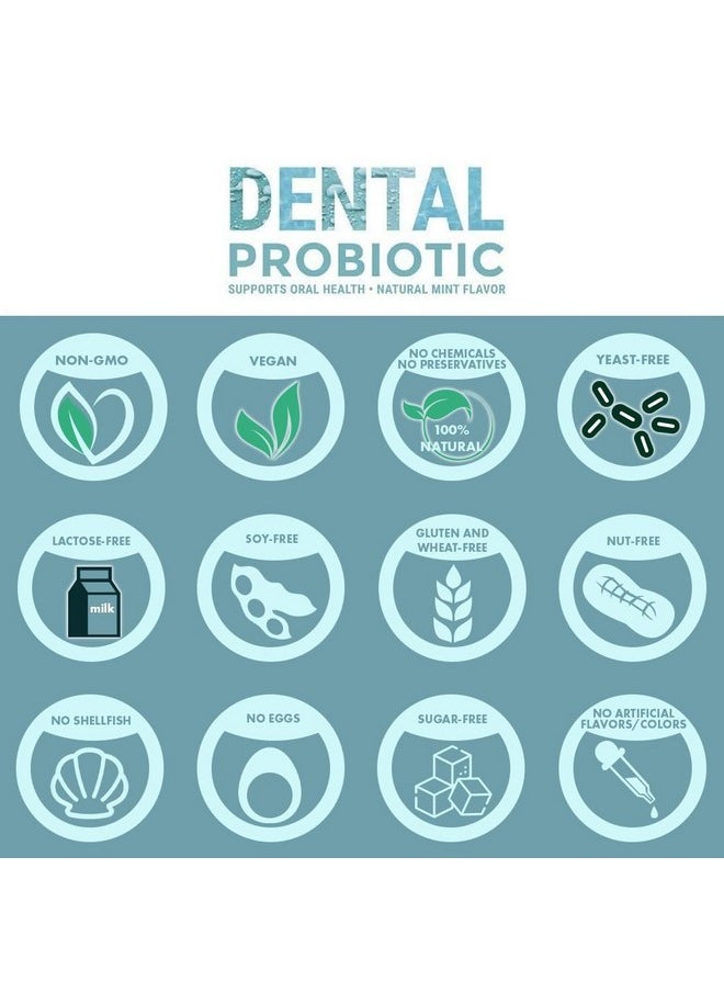 Replenish the Good Dental Probiotic, 30 Sugar Free Chewable Tablets, Mint Flavor - Vegan Supplements w/BLIS K12 & M18 - Boosts Oral Health - Fights Bad Breath (Halitosis), Tooth Decay, Strep Throat