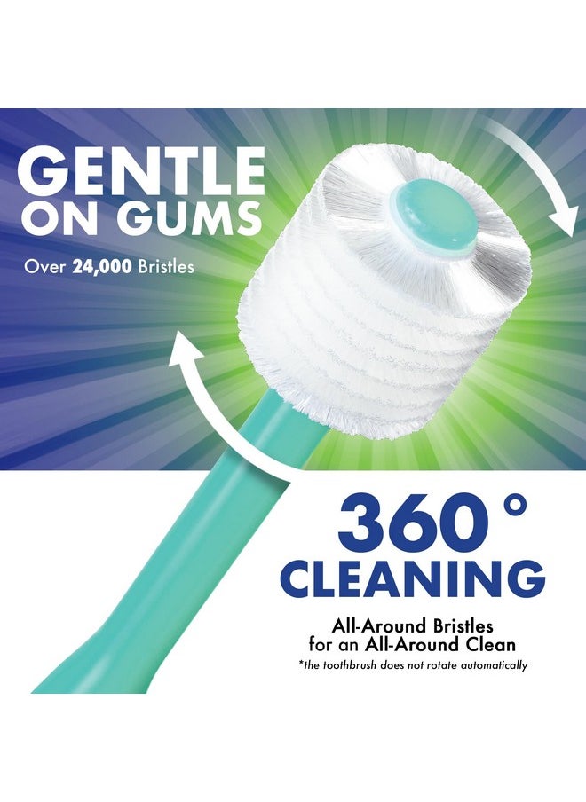 Brilliant Oral Care Baby Toothbrush with Soft Bristles and Round Head, for a Toddler Approved, Easy to Use All-Around Clean Mouth, Ages 0-2 Years, Blue Mint Yellow, 3 Pack