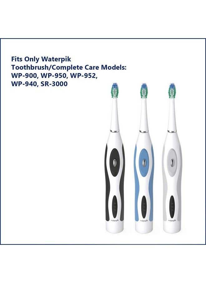 Waterpik Standard Brush Heads, Replacement Tooth Brush Heads For Former Sensonic/Complete Care Models, SRRB-3W, 3 Count
