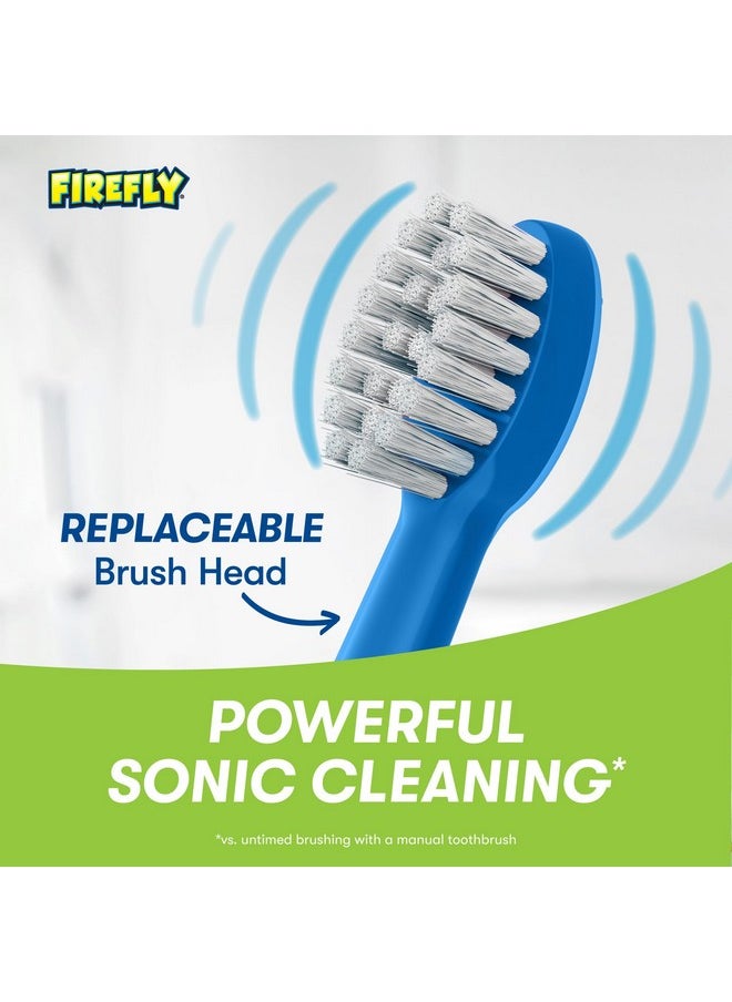 Firefly Slim Sonic Hot Wheels Toothbrush with USB Charging and Antibacterial Cover, Ages 3+, 1 Count