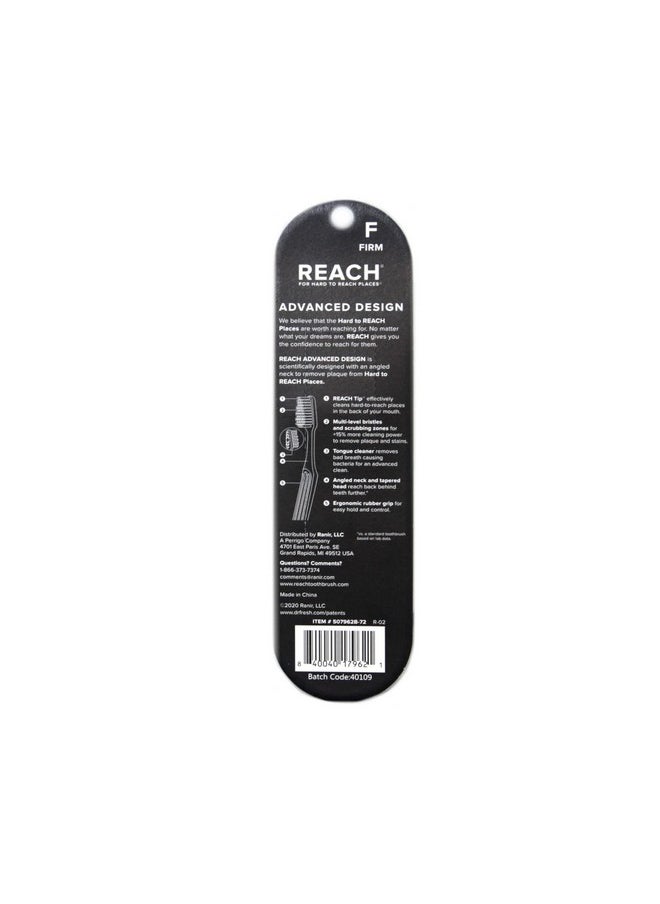 Reach Advanced Design Firm Toothbrushes, Colors May Vary, 3 Count (Pack of 2) Total 6 Toothbrushes