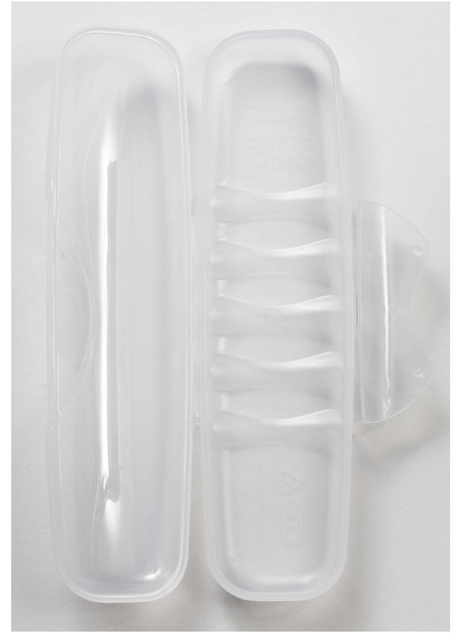 RADIUS Toothbrush Big Brush with Replaceable Brush Head BPA Free ADA Accepted - Right Hand - Marble Brush with Clear Case