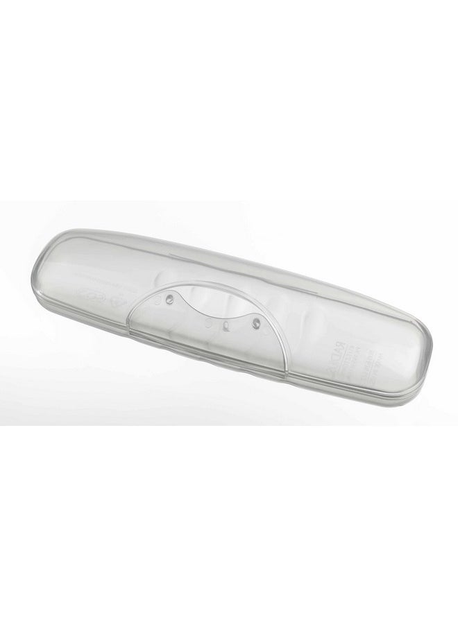 RADIUS Toothbrush Big Brush with Replaceable Brush Head BPA Free ADA Accepted - Right Hand - Marble Brush with Clear Case