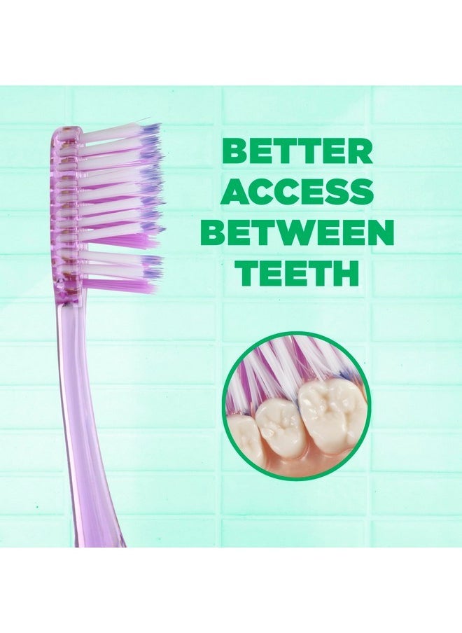 GUM Technique Deep Clean Toothbrush - Full Head - Soft Toothbrushes for Adults with Sensitive Gums - Extra Fine Bristles, 2ct