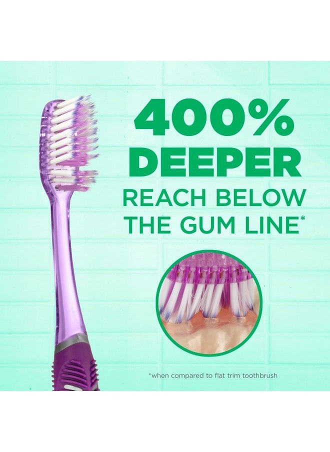 GUM Technique Deep Clean Toothbrush - Full Head - Soft Toothbrushes for Adults with Sensitive Gums - Extra Fine Bristles, 2ct