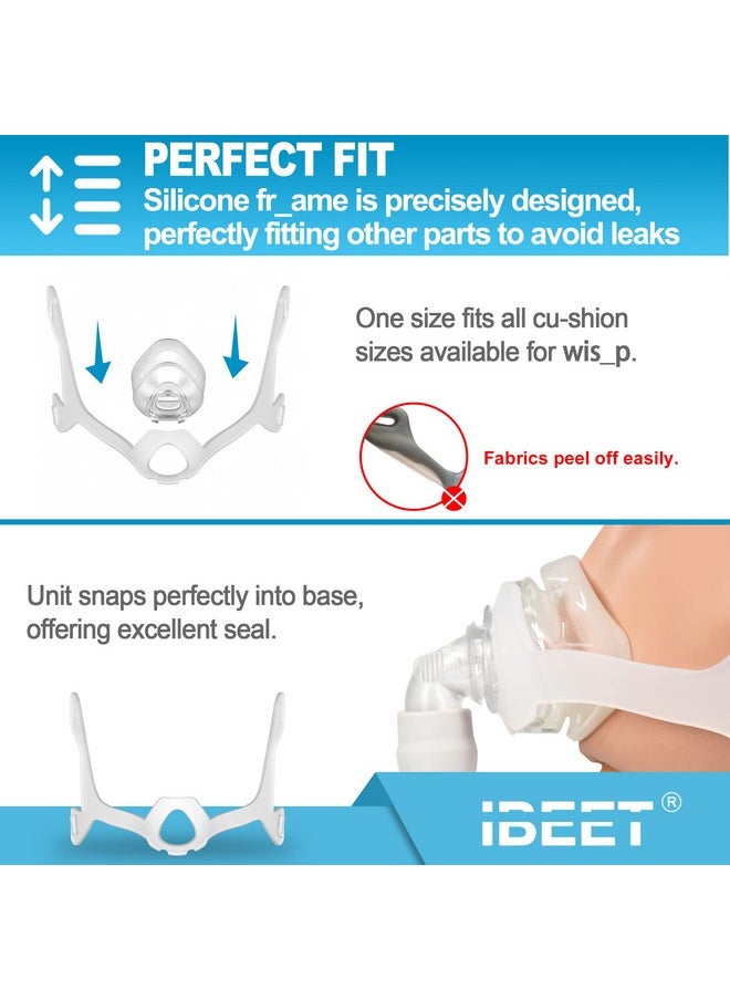 Replacement Kit for Wisp, Includes Silicone Fr_AME, Headgear, Tubing and Quick-Release Clips(No Cu_Shion), IBEET Replacement Supplies