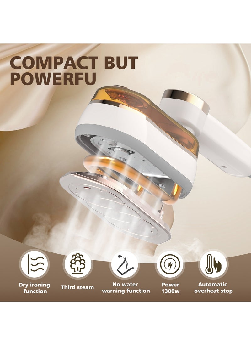 Portable Handheld Garment Ironing Machine, Hot Steam Household Wet And Dry Double,Small Electric Travel Iron Machine Mini Steam Garment Steamer,10S Fast Heat-up, Portable Steamer Clothes for Travel Home & Office