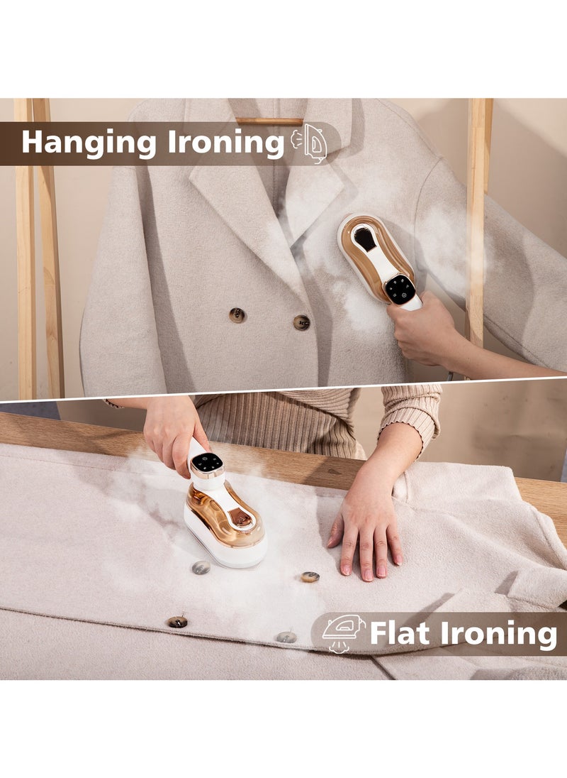 Portable Handheld Garment Ironing Machine, Hot Steam Household Wet And Dry Double,Small Electric Travel Iron Machine Mini Steam Garment Steamer,10S Fast Heat-up, Portable Steamer Clothes for Travel Home & Office