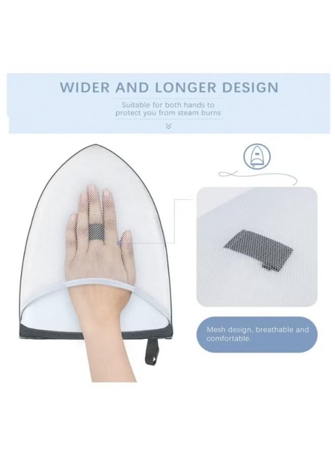 Steamer Gloves, Garment Steamer Ironing Glove, Waterproof Anti Steam Mitt with Finger Loop, Complete Care Protective Garment Steaming Mitt, Heat Resistant Gloves for Clothes Steamers
