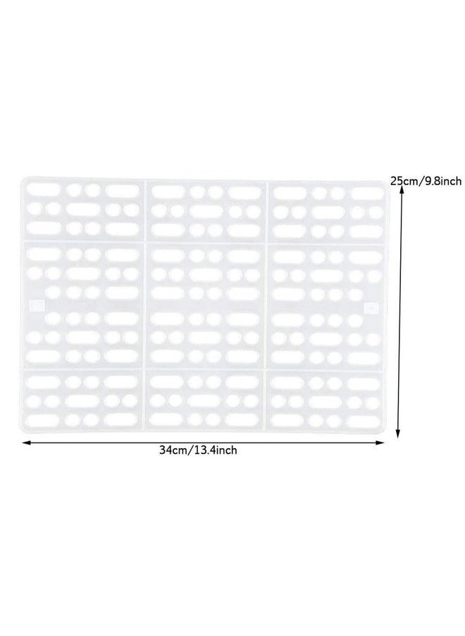 Hamiledyi 4pc Rabbit Feet Pad, PVC Construction, 13.4' x 9.8' x 0.2' (L x W x H) per piece, Blue & White, For Rabbit, Guinea Pig, Chinchilla, Cat, Squirrel, Hedgehog