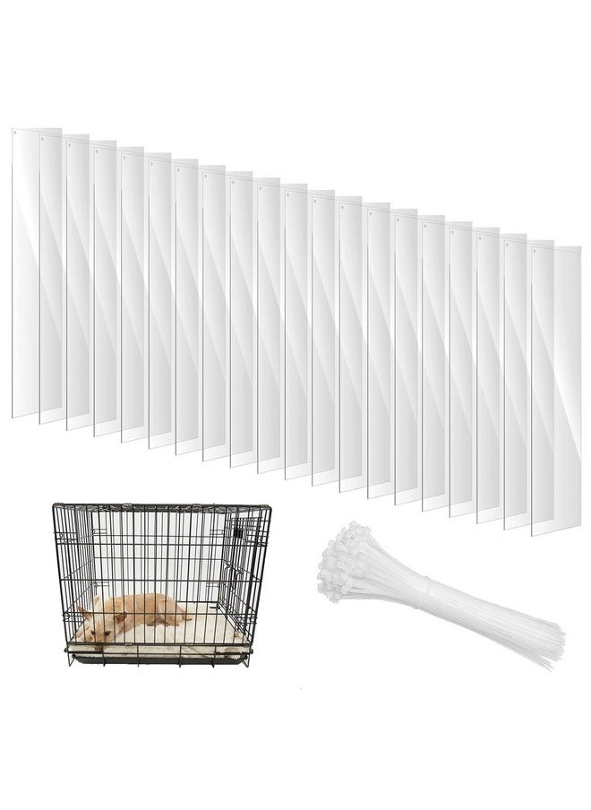 15 Pcs Pet Cage Liner, 14'' x 4.7'' Hamster Cage Rabbit Cage Liner Urine Guard Clear Cage Edge Liners for Bunny Guinea Pig Hamster Ferret Chinchilla Birds Small Animals Cage Accessories