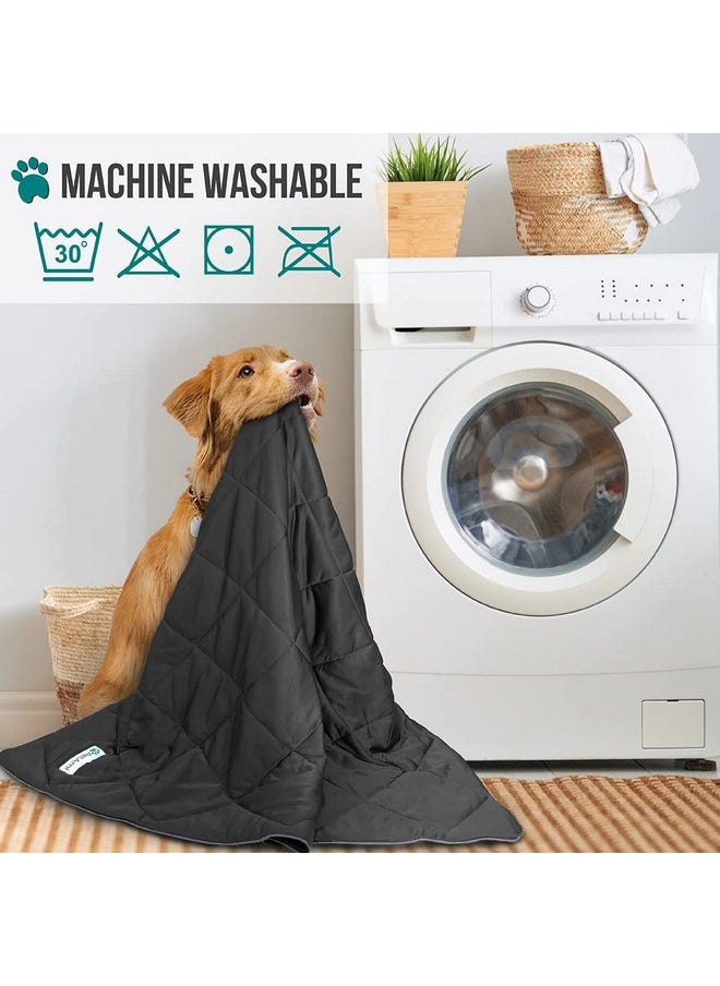 PetAmi Premium Cooling Dog Blanket | Lightweight Fluffy Pet Throw Blanket Bed Cover for Dogs, Cat, Puppies | Pet Blanket Furniture Protector Couch Sofa | Reversible Fuzzy Cozy | 40x60, Grey