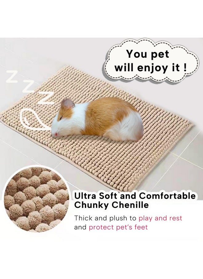 KEYIDE Guinea Pig Cage Liner Washable 2 Pack Waterproof Rabbit Cage Bedding Mat Super Absorbant Ferret Cage Accessories for Small Animals (24