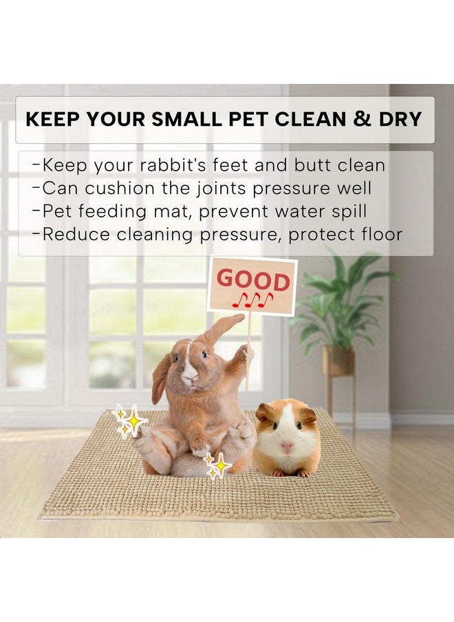 KEYIDE Guinea Pig Cage Liner Washable 2 Pack Waterproof Rabbit Cage Bedding Mat Super Absorbant Ferret Cage Accessories for Small Animals (24