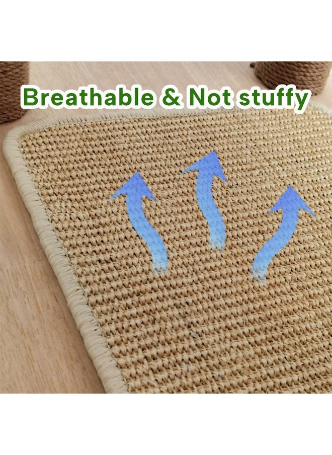 KEYIDE 2Pcs Rabbit Scratcher Pad, Natural Sisal Scratching Mats for Nails, Sturdy Bunny Grinding Claw Boards for Guinea Pigs, Chinchillas, Rats 16