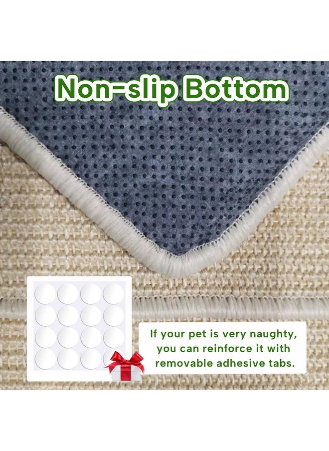 KEYIDE 2Pcs Rabbit Scratcher Pad, Natural Sisal Scratching Mats for Nails, Sturdy Bunny Grinding Claw Boards for Guinea Pigs, Chinchillas, Rats 16