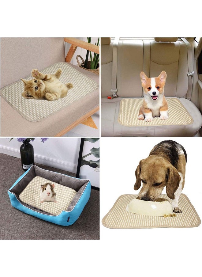 kathson Guinea Pig Cage Liner, 4 Pack Bedding Pads Washable Absorbent Reusable Waterproof Mats for Guinea Pig Rabbit Bunny Hamster Cat Puppy Small Animals