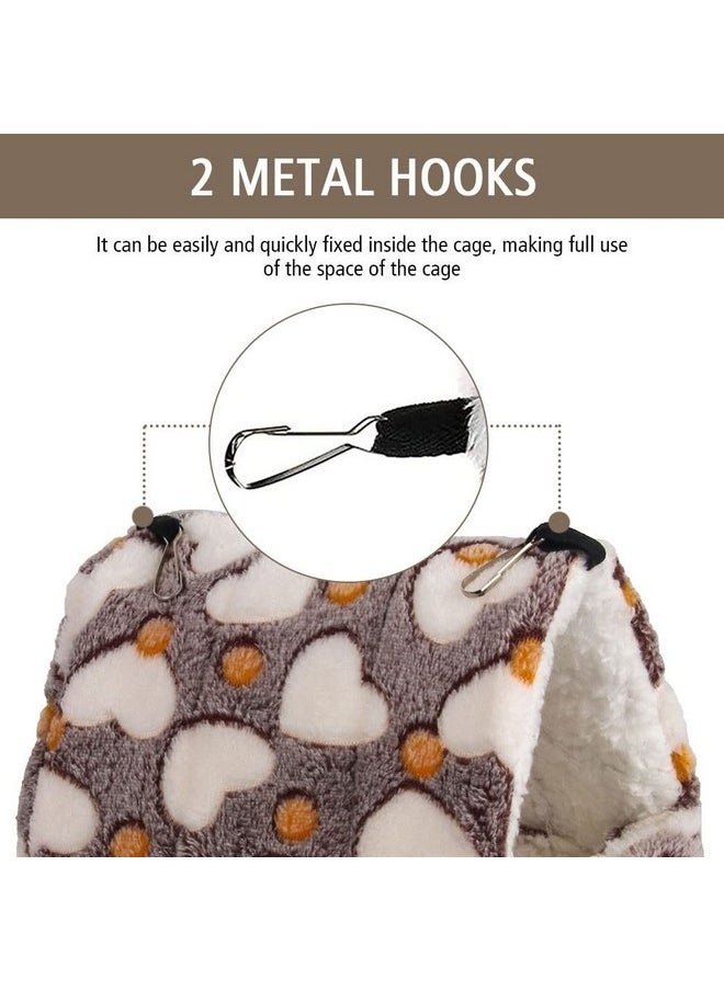 MiOYOOW Winter Warm Hamster Bed, Parrot Hanging Hammock Nest Home Soft Small Pet Bed House with Hook Design for Hamster