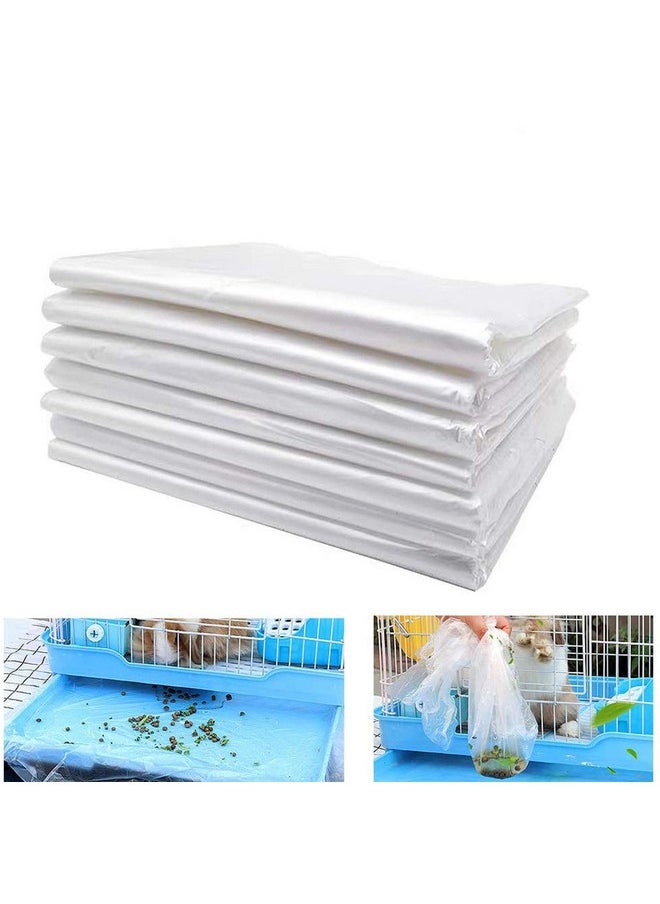 kathson 100 pcs Rabbit Cage Liners Disposable Large Plastic Mat Films for Bunny Guinea Pigs Chinchillas Rats Hamsters Hedgehogs and Other Small Animals 37